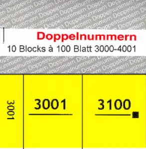 Doppelnummern 3001 - 4000 gelb
