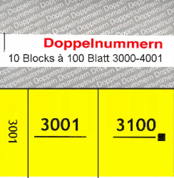 Doppelnummern 3001 - 4000 gelb
