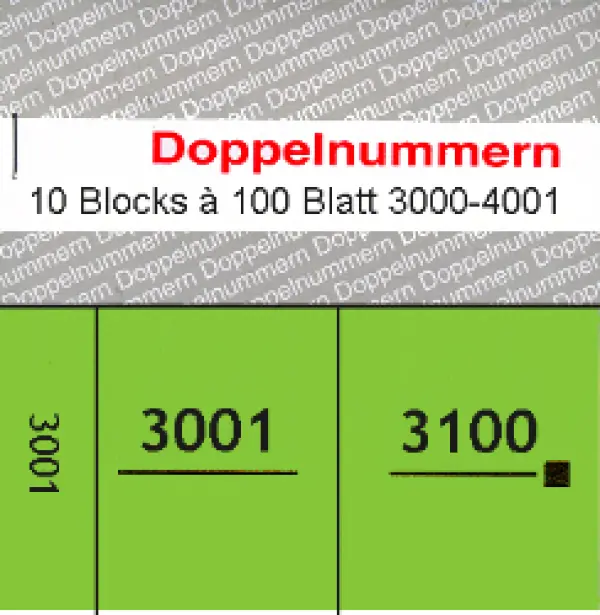 Doppelnummern 3001 - 4000 grün