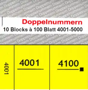 Doppelnummern 4001 - 5000 gelb