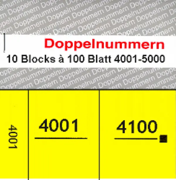 Doppelnummern 4001 - 5000 gelb