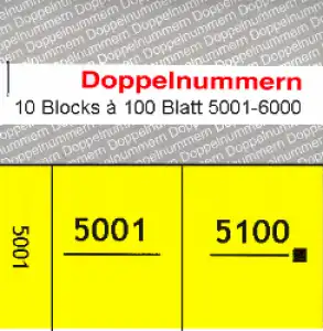 Doppelnummern 5001 - 6000 gelb