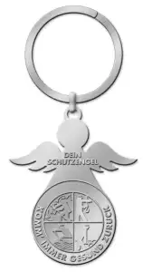 Schlüsselanhänger Schutzengel Signet silber