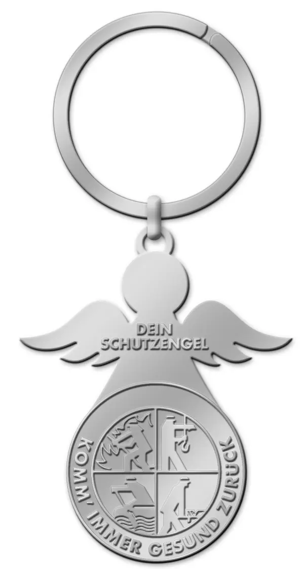 Schlüsselanhänger Schutzengel Signet silber