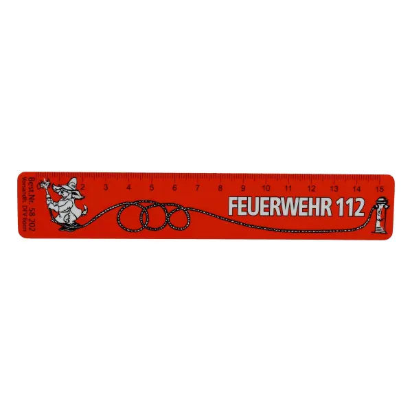 Lineal Feuerwehr 112 - 15 cm 