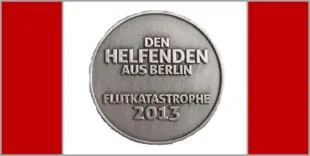 Berlin Erinnerungsmedaille Flutkatastrophe 2013