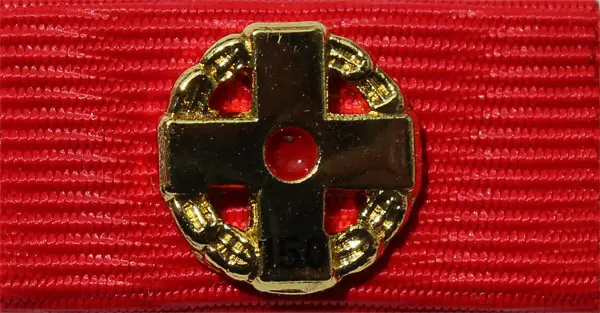 Blutspender-Ehrennadel 150 Gold mit Goldkranz