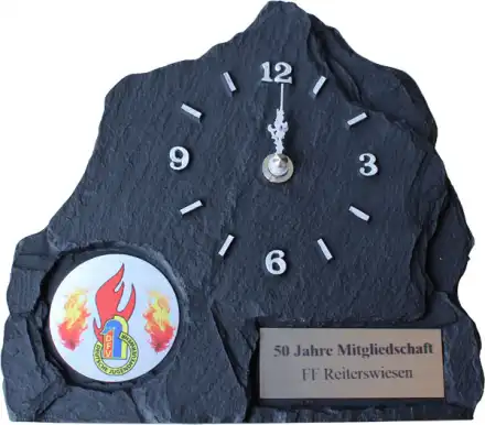 Uhr im Schieferlook DJF 