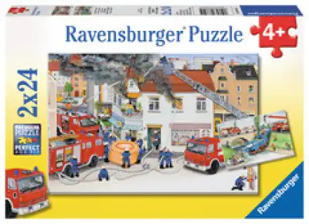 Puzzle Bei der Feuerwehr 2 x 24 Teile 