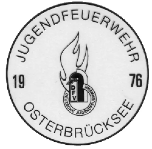 Holz-Rundstempel Jugendfeuerwehr mit Jahreszahl