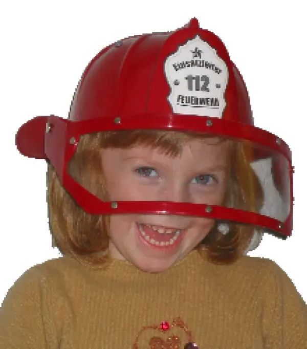 Kinder - Feuerwehrhelm  ( US-Form - rot )