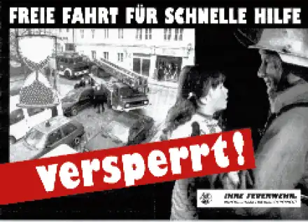 Freie Fahrt für schnelle Hilfe - Plakat