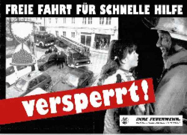 Freie Fahrt für schnelle Hilfe - Plakat