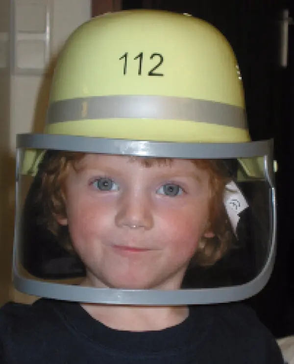 Kinder - Feuerwehrhelm mit Klappvisier