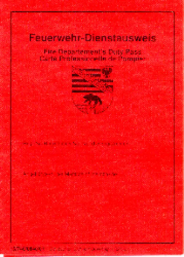 Feuerwehr-Dienstausweis Sachsen-Anhalt