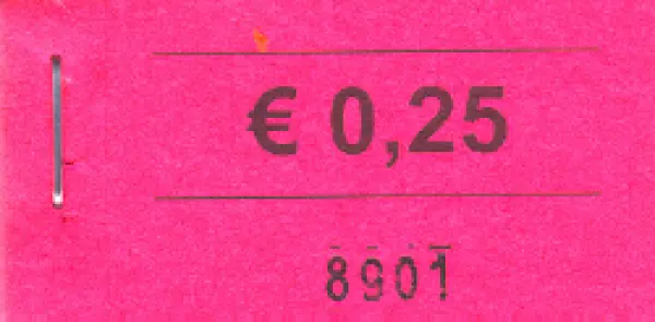 Block 100 Gutscheine 0.25 Euro