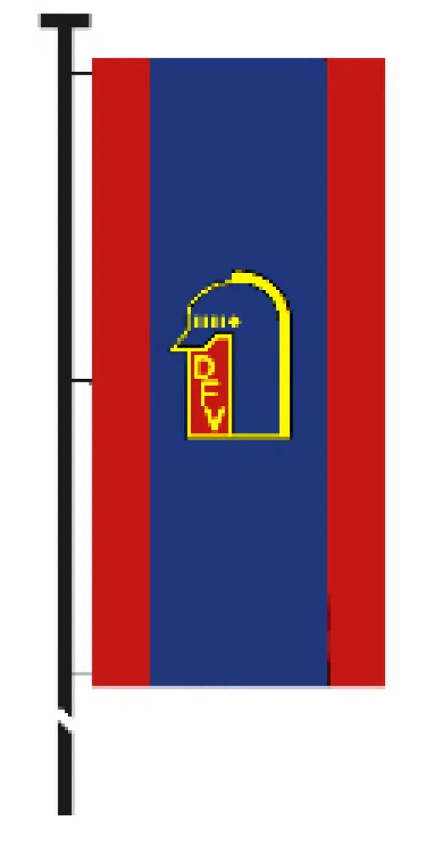 Hissflagge DFV im Hochformat 400 x 150 cm