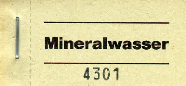 Block 100 Gutscheine MINERALWASSER