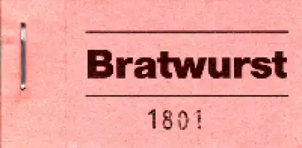 Block 100 Gutscheine BRATWURST