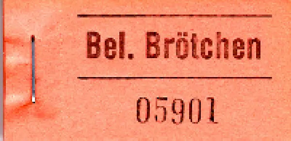 Block 100 Gutscheine BELEGTES BRÖTCHEN