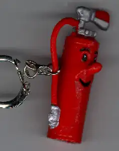 Schlüsselanhänger Kunststoff -Feuerlöscher-