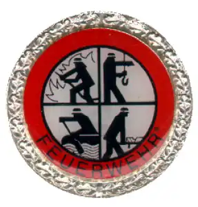 Ansteckabzeichen Feuerwehr-Signet Silberkranz