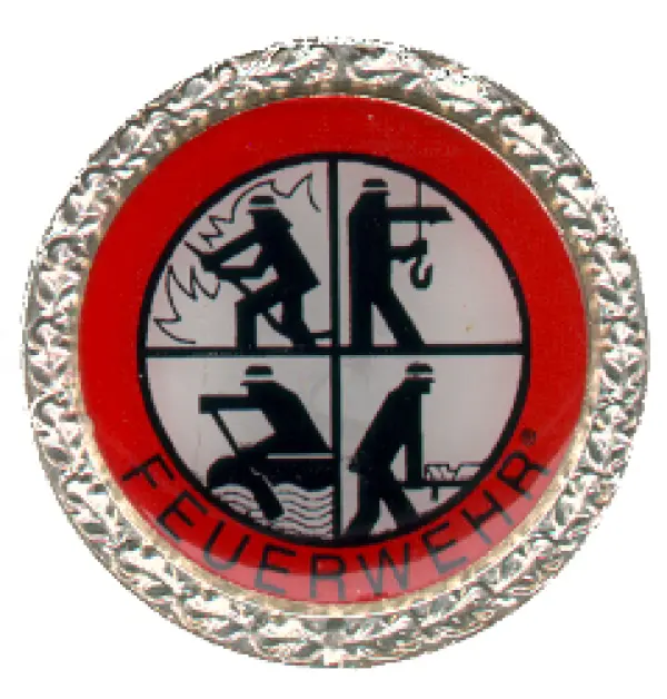 Ansteckabzeichen Feuerwehr-Signet Silberkranz