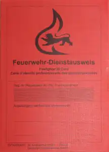 Feuerwehr-Dienstausweis Baden-Württemberg