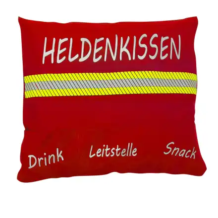 Heldenkissen Feuerwehr rot 