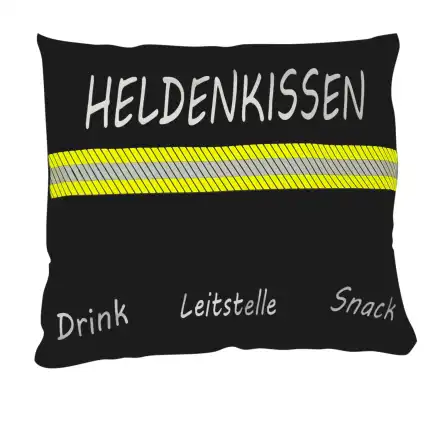 Heldenkissen Feuerwehr schwarz