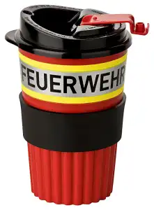 Coffee to go Becher rot Feuerwehr 