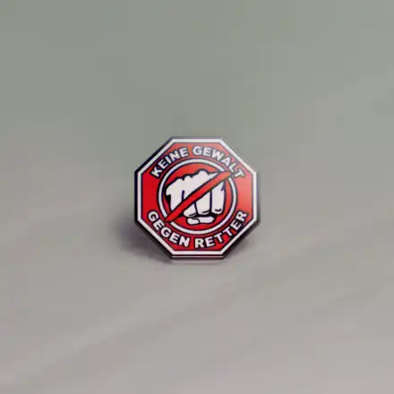 Pin Keine Gewalt gegen Retter