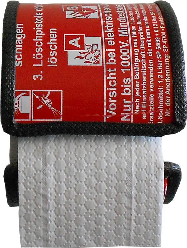 Toilettenpapierhalter Feuerlöscher