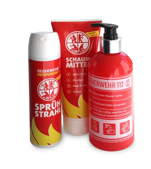 Geschenkset - Feuerwehr Deo / Duschgel / Seifenspender